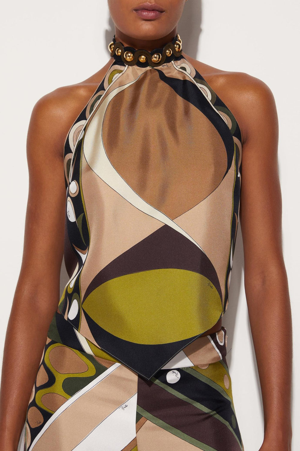 PUCCI Tops And Shirts | Women Pesci-Print Silk-Twill Top