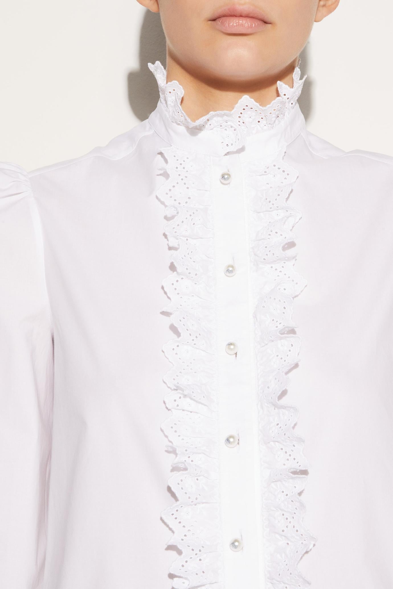 PUCCI Tops And Shirts | Women Ruffled Cotton Shirt