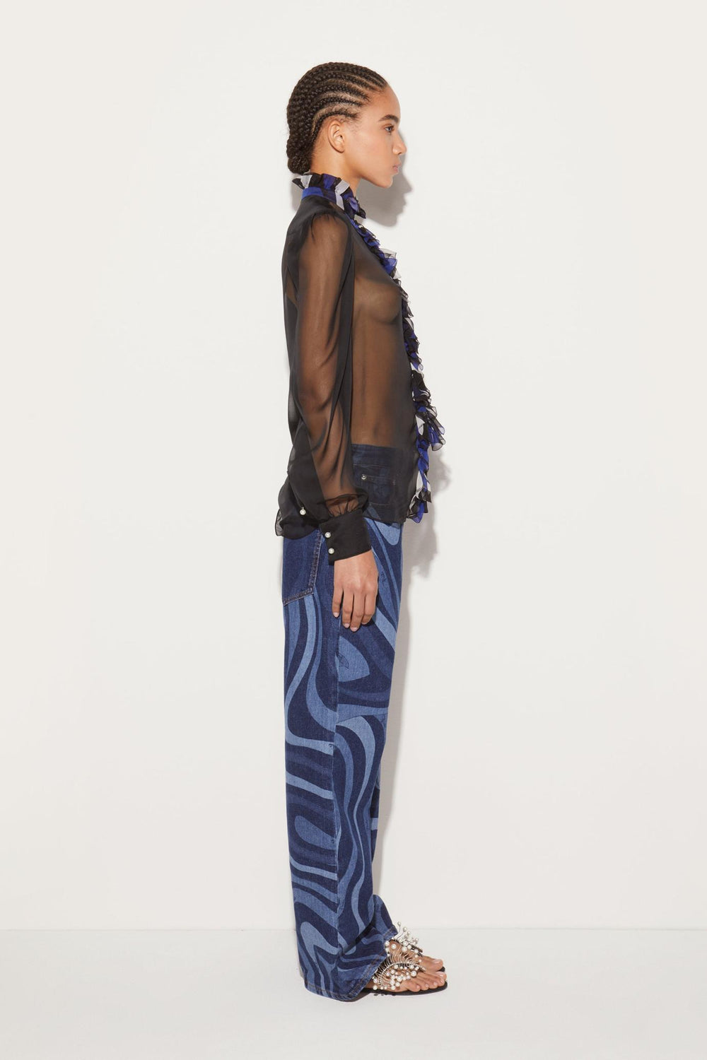 PUCCI Tops And Shirts | Women Ruffled Silk Shirt