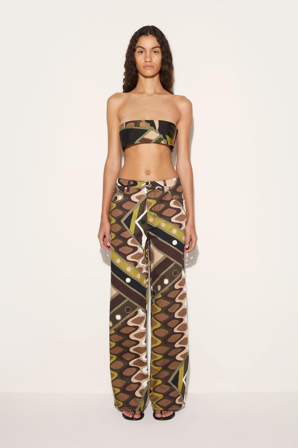 PUCCI Tops And Shirts | Women Vivara-Print Silk-Twill Bandeau