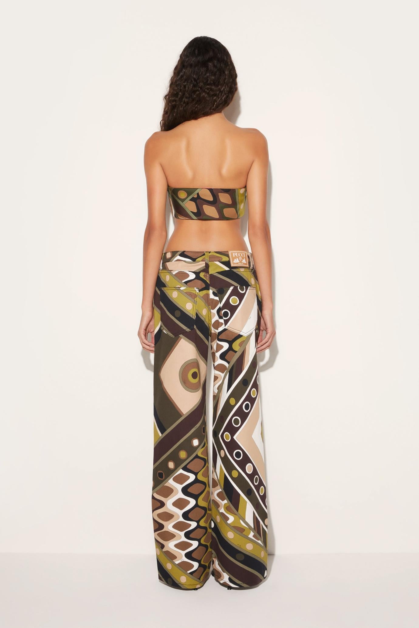 PUCCI Tops And Shirts | Women Vivara-Print Silk-Twill Bandeau