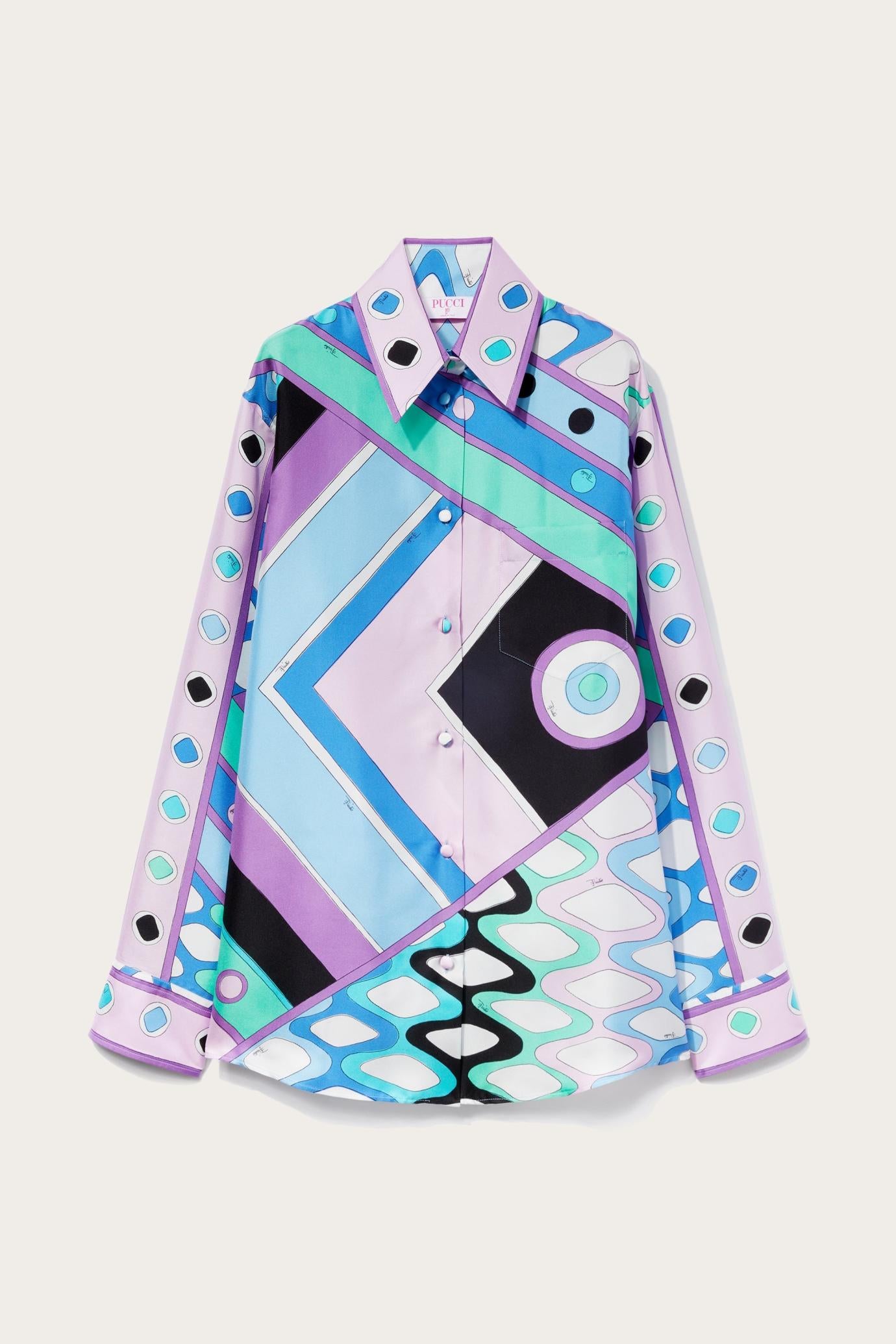 PUCCI Tops And Shirts | Women Vivara-Print Silk-Twill Shirt