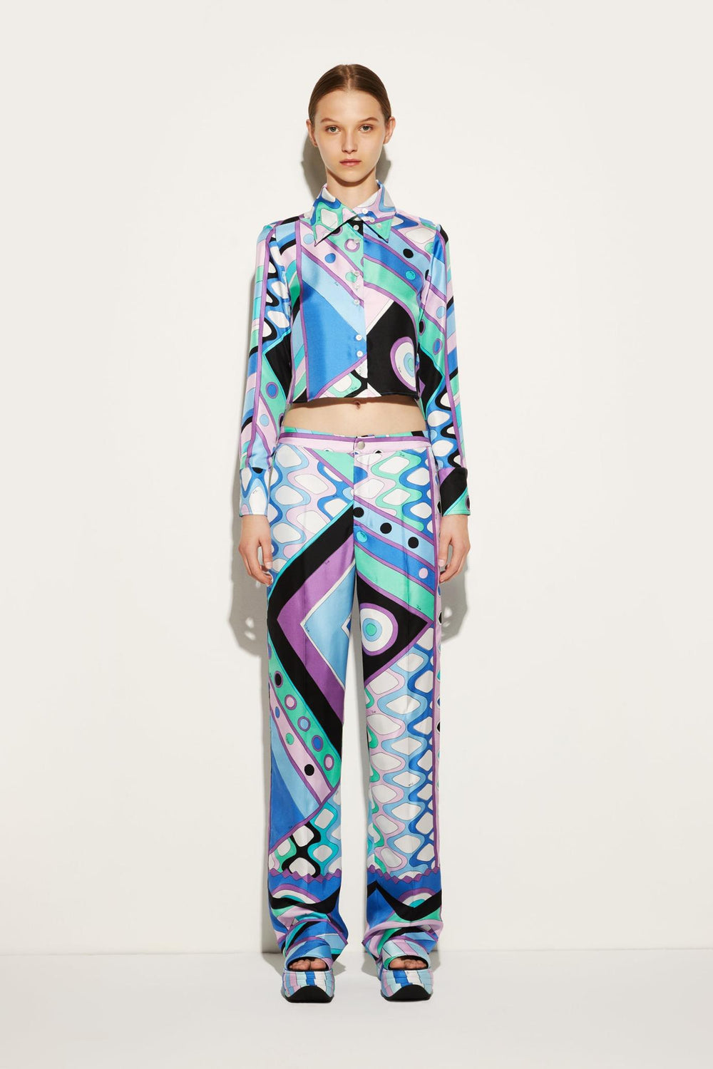 PUCCI Tops And Shirts | Women Vivara-Print Silk-Twill Shirt