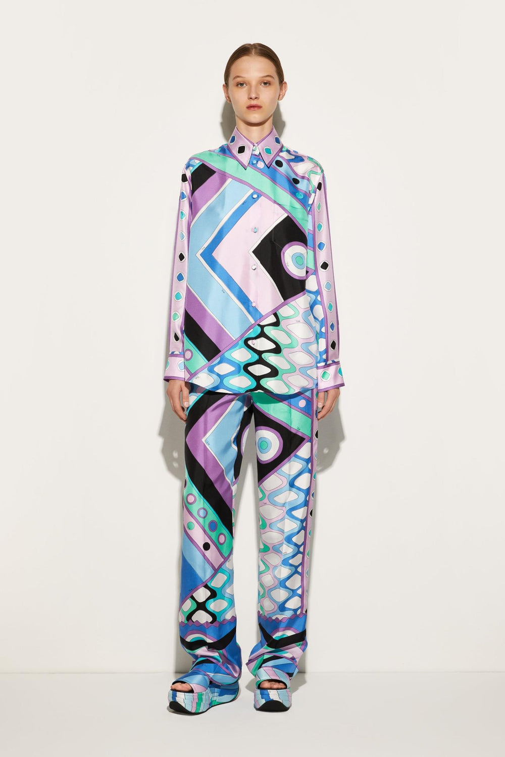 PUCCI Tops And Shirts | Women Vivara-Print Silk-Twill Shirt
