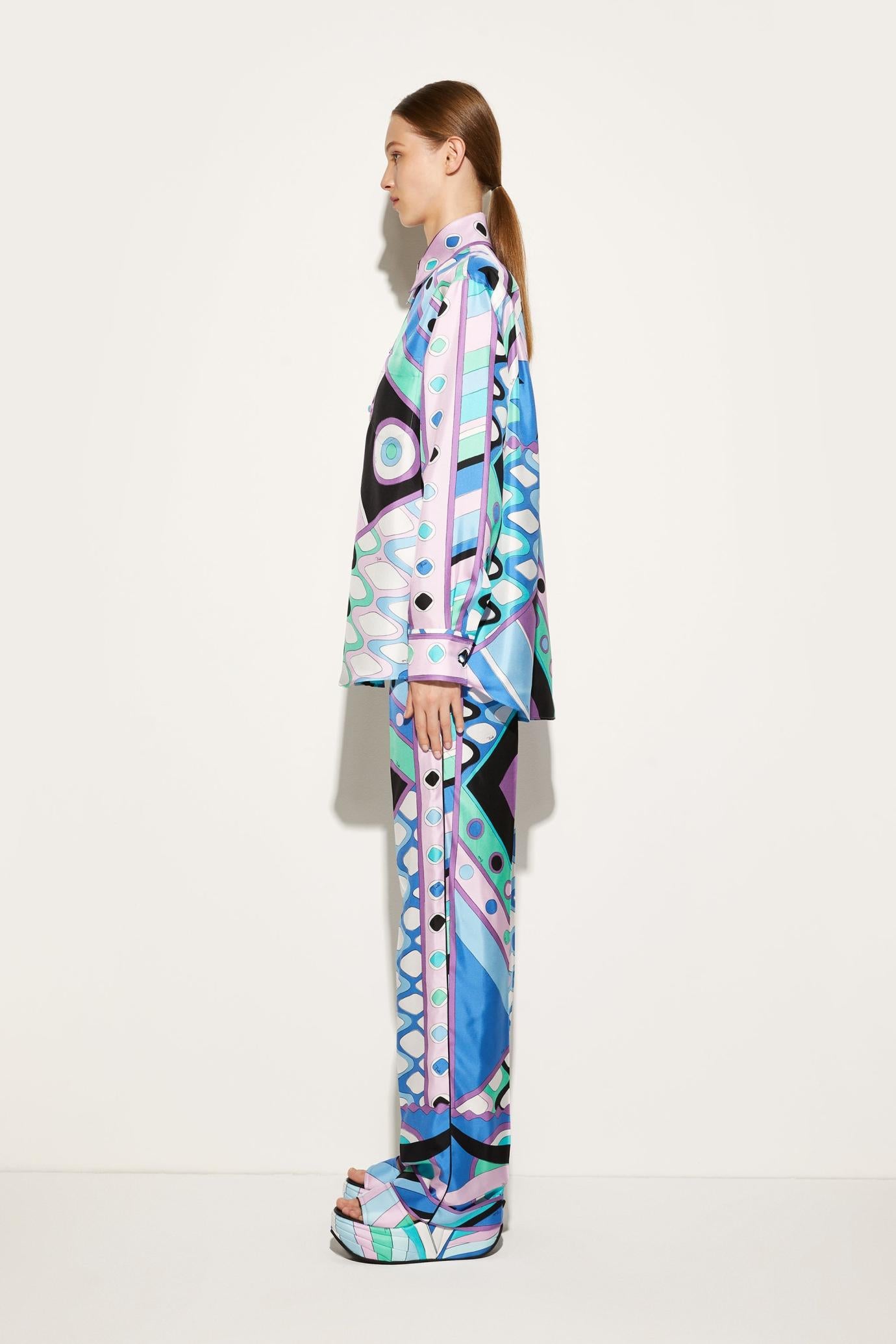 PUCCI Tops And Shirts | Women Vivara-Print Silk-Twill Shirt