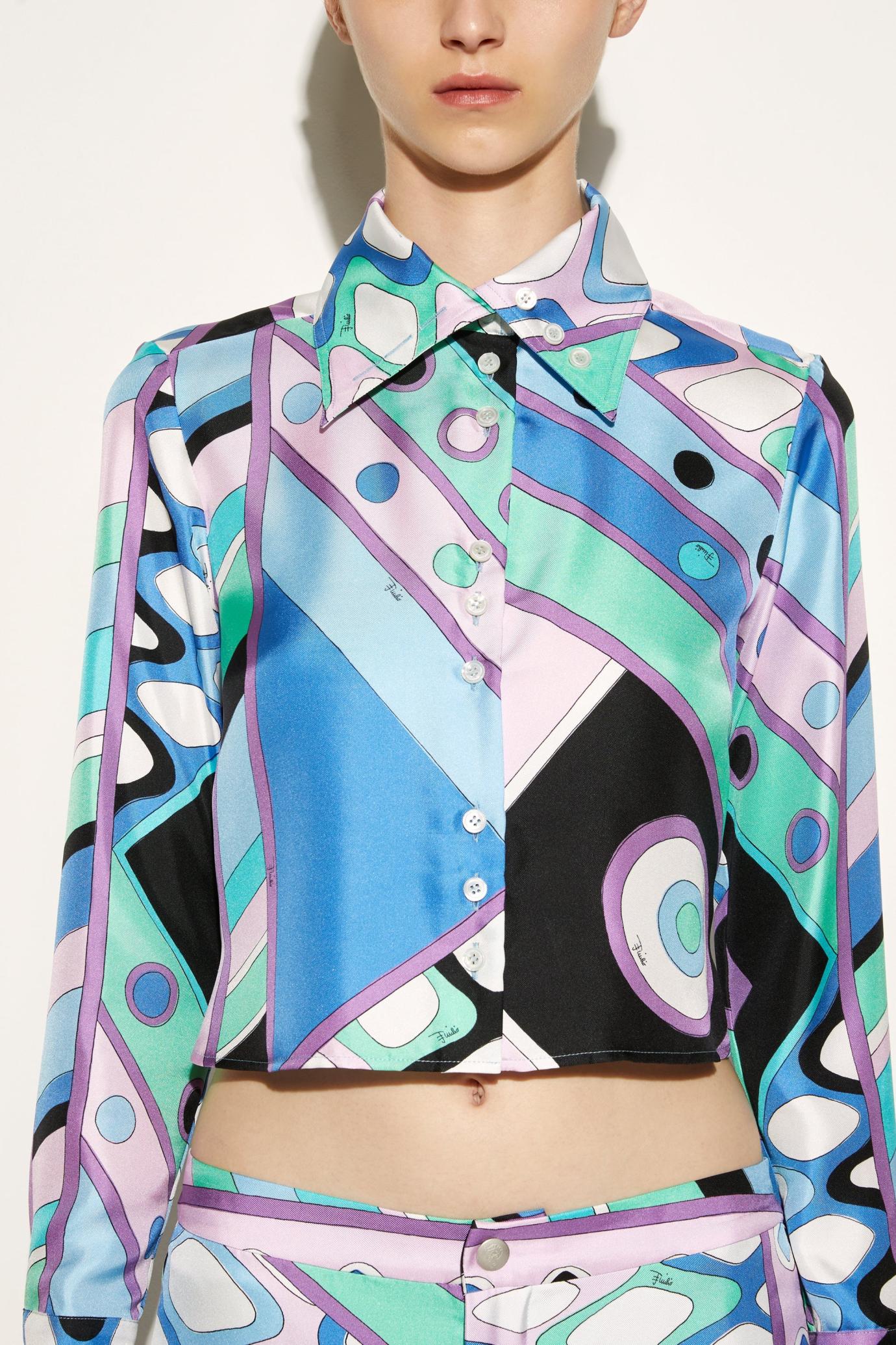 PUCCI Tops And Shirts | Women Vivara-Print Silk-Twill Shirt