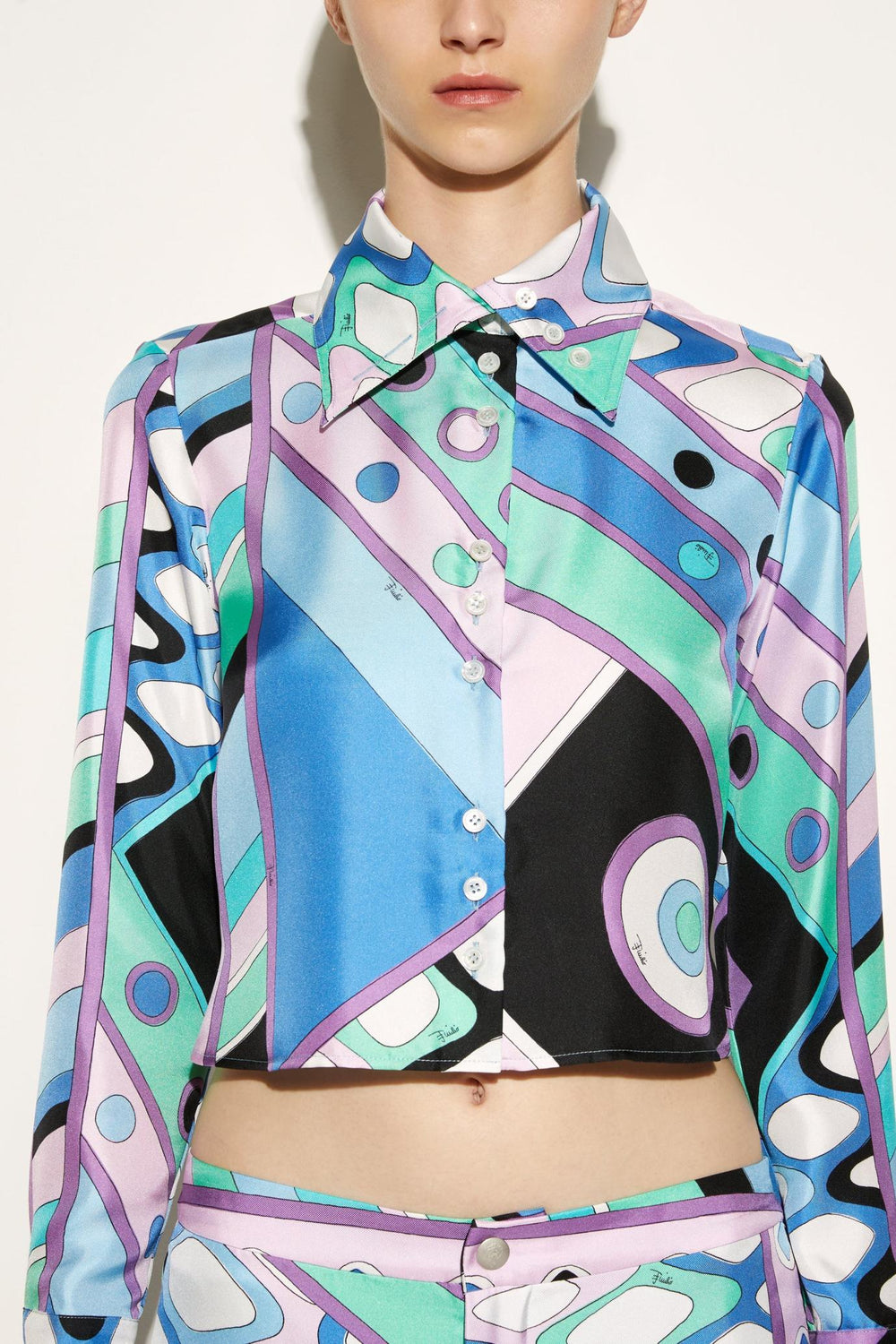 PUCCI Tops And Shirts | Women Vivara-Print Silk-Twill Shirt