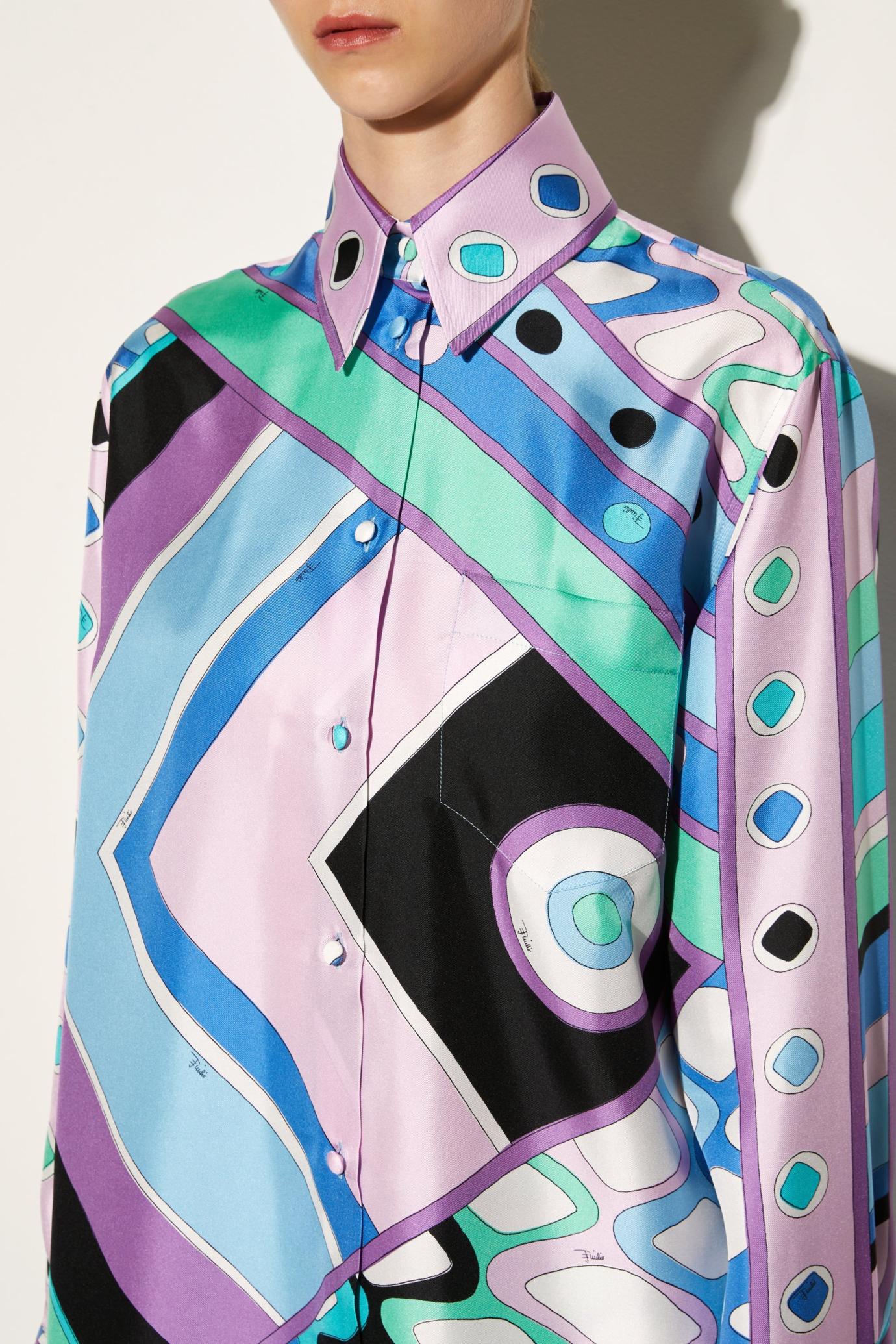 PUCCI Tops And Shirts | Women Vivara-Print Silk-Twill Shirt