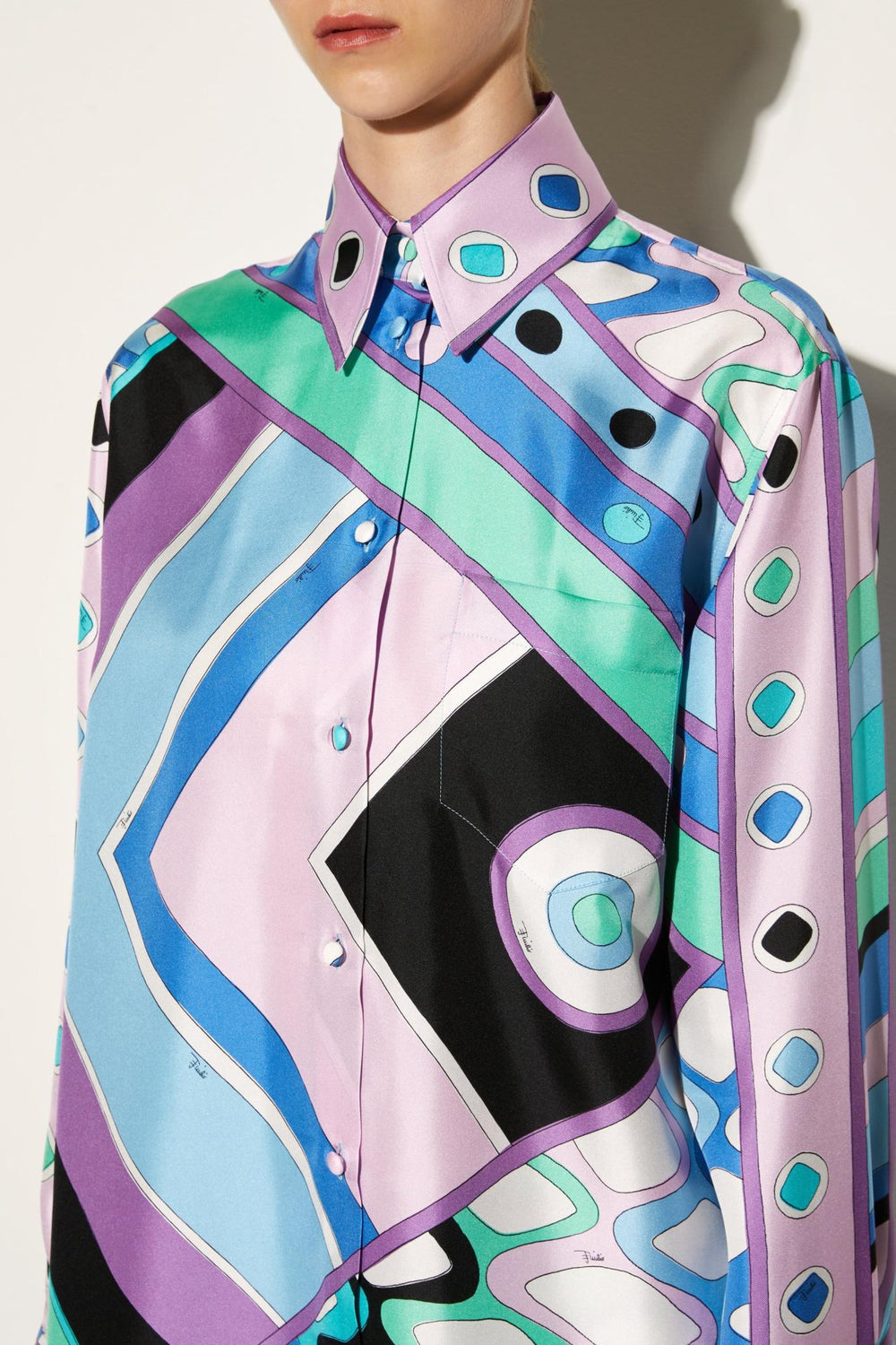PUCCI Tops And Shirts | Women Vivara-Print Silk-Twill Shirt
